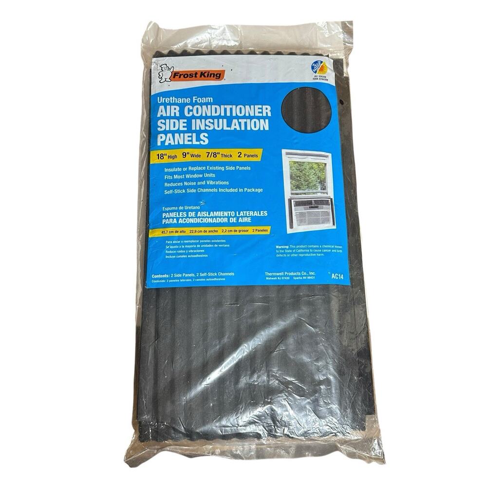 Frost King Window Air Conditioner Foam Side Insulation AC14 2-Panels 18x9x7/8”